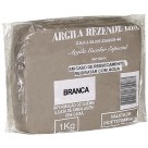 Argila Escolar Branca 1Kg Argilas Rezende