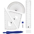 Kit Geométrico Escolar 7 Peças Tris