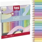 Lápis de Cor 24 Cores + 1 Lápis 6B Vibes Pastel Tris