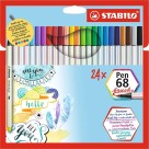 Brush Pen 24 Canetas Pen 68 Stabilo
