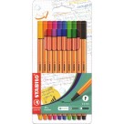 Caneta Stabilo 0.4mm Point 88/58 - 10 Cores