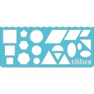 Régua Stencil Fun 15cm - Com 4 Unidades Tilibra