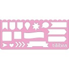 Régua Stencil Fun 15cm - Com 4 Unidades Tilibra