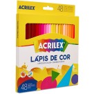Lápis de Cor 48 Cores Hexagonal Acrilex