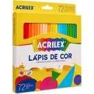 Lápis de Cor 72 Cores Hexagonal Acrilex
