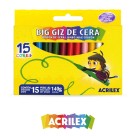 Big Giz de Cera 15 Cores Acrilex