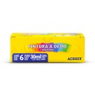 Pintura a Dedo 6 Cores 30ml Acrilex