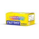 Pintura a Dedo 6 Cores 15ml Acrilex