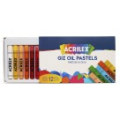 Giz Pastel Oleoso 12 Cores Acrilex