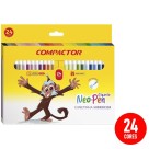 Canetinha Hidrográfica 24 Cores Neo-Pen Gigante Compactor