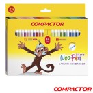 Canetinha Hidrográfica 24 Cores Neo-Pen Gigante Compactor