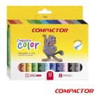 Canetinha Hidrográfica 12 Cores Jumbo Color Compactor