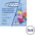 Papel Especial para Origami e Dobradura 15x15cm 50 Folhas Menno