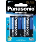 Pilha Grande D - Cartela com 2 Pilhas Panasonic