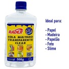 Cola Transparente Clear Multiuso 500g Radex