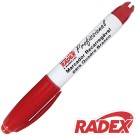 Pincel Marcador para Quadro Branco Recarregável Vermelho Radex