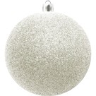 Bola de Natal 10cm Branca com Glitter c/2 SoNatal
