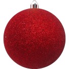 Bola de Natal 5cm Vermelha com Glitter c/6 SoNatal
