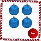 Bola de Natal 6cm Azul c/4 SoNatal
