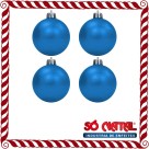 Bola de Natal 6cm Azul c/4 SoNatal
