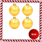 Bola de Natal 6cm Ouro c/4 SoNatal