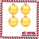Bola de Natal 6cm Ouro c/4 SoNatal