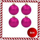 Bola de Natal 6cm Pink c/4 SoNatal