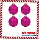 Bola de Natal 6cm Pink c/4 SoNatal