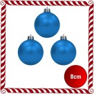 Bola de Natal 8cm Azul c/3 SoNatal