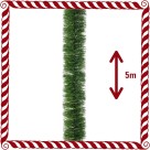 Festão de Natal Rabo de Gato Verde 3cm x 5 Metros FFQ-3 SoNatal