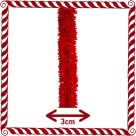Festão de Natal Rabo de Gato Vermelho 3cm x 5 Metros FFQ-3 SoNatal