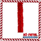 Festão de Natal Rabo de Gato Vermelho 3cm x 5 Metros FFQ-3 SoNatal