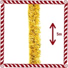 Festão de Natal Metalóide Ouro 3cm x 5 Metros FMQ-3 SoNatal