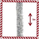 Festão de Natal Metalóide Prata 3cm x 5 Metros FMQ-3 SoNatal