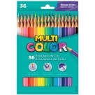 Lápis de Cor 36 Cores Sextavado Multicolor