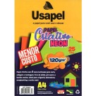 Bloco Criativo A4 Neon 120g 25fls Usapel